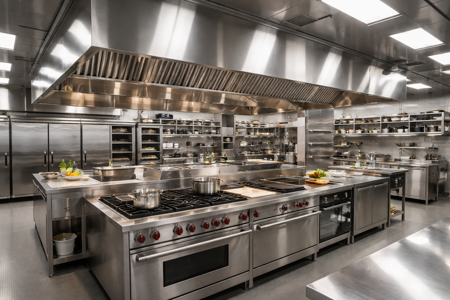 Sanitizing industrial kitchens and food laboratories